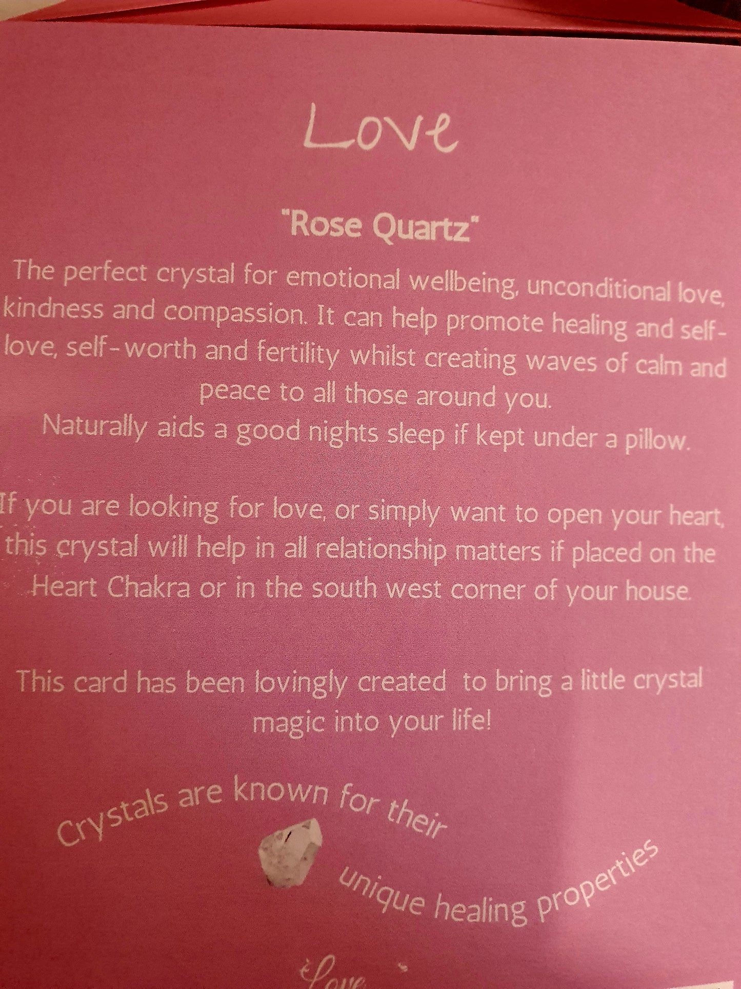 Heart Of Love Crystal Card