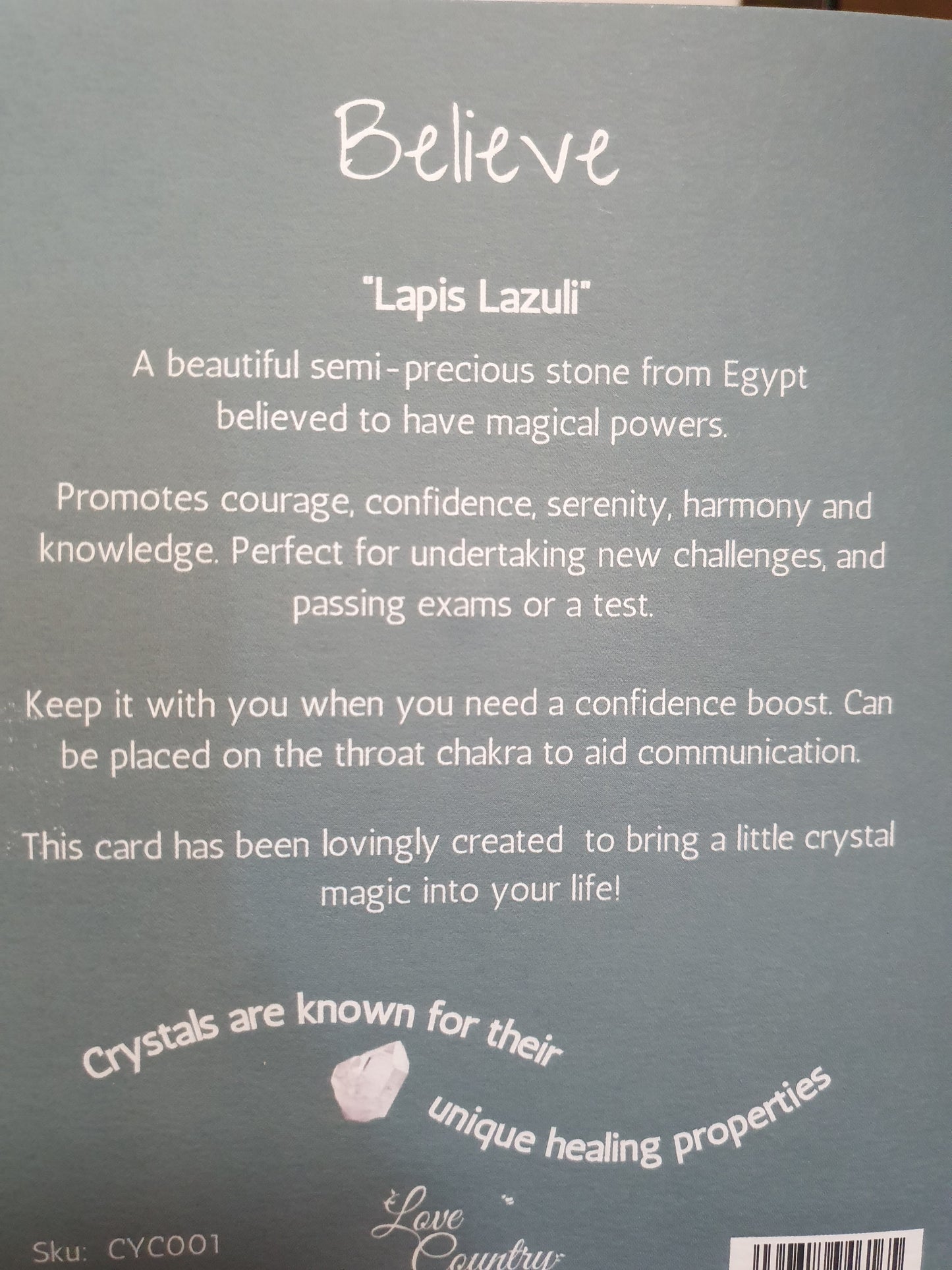 Believe Crystal Card