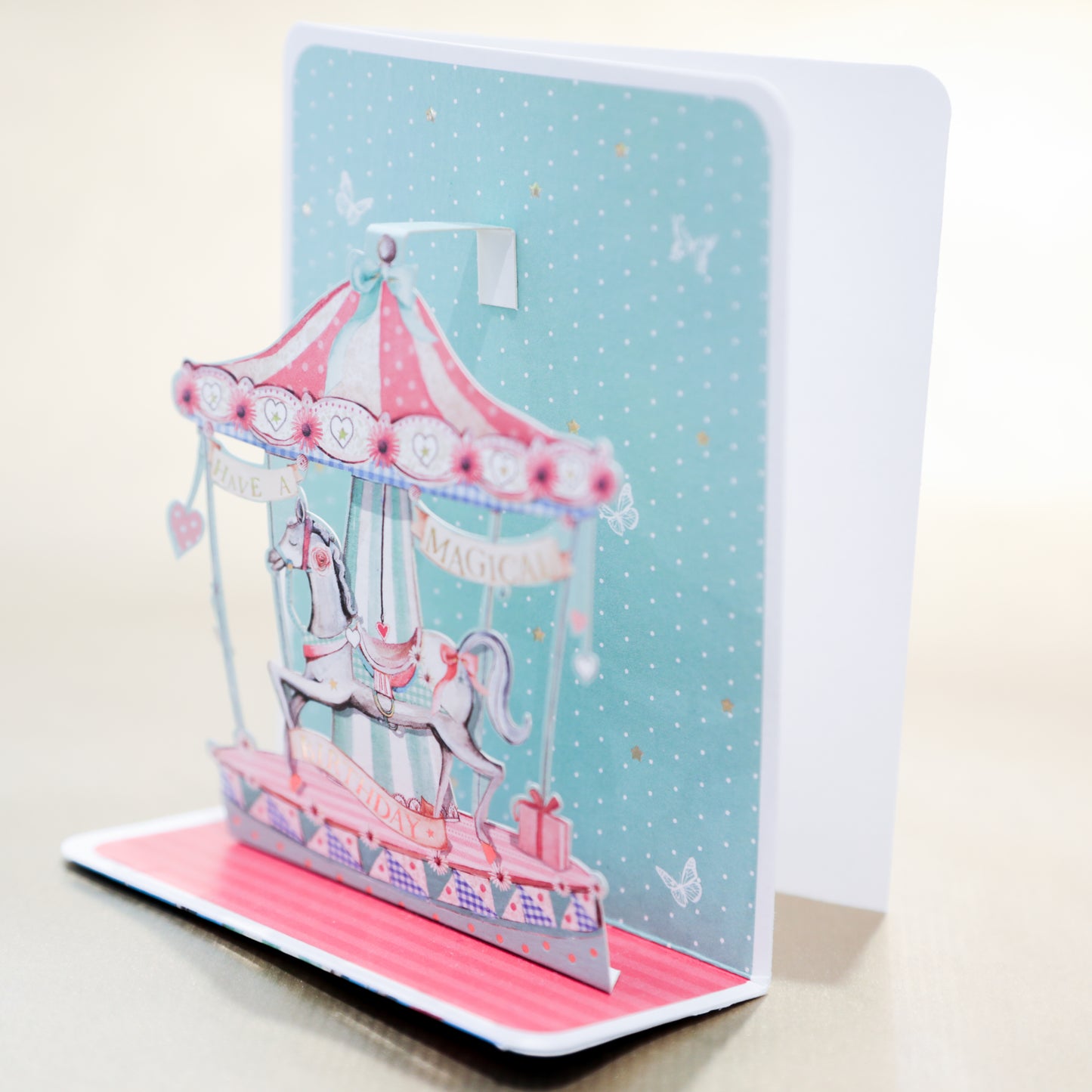 3D Greeting Card - Carousel Horse ‘Have a Magical Birthday’ Children's
